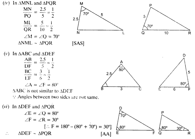 NCERT Solutions for Class 10 Maths Chapter 6 pdf Triangles Ex 6.3 Q1.1