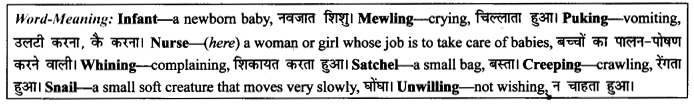 NCERT Solutions for Class 9 English Literature Chapter 10 The Seven Ages Paraphrase Q2