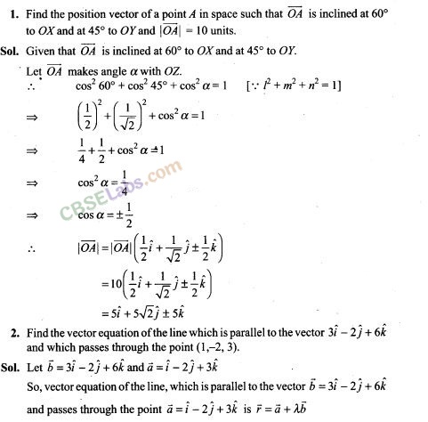 NCERT Exemplar Class 12 Maths Chapter 11 Three Dimensional Geometry Img 1