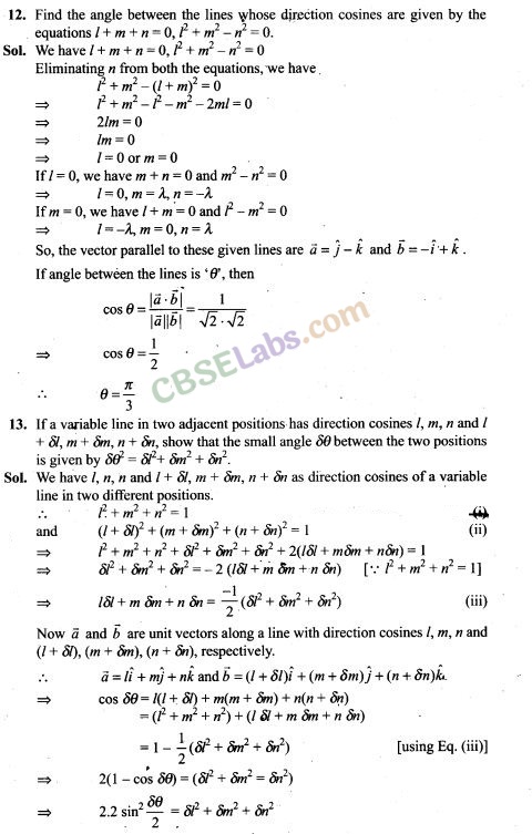 NCERT Exemplar Class 12 Maths Chapter 11 Three Dimensional Geometry Img 9