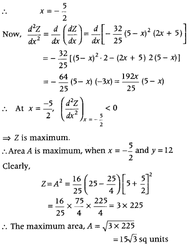 Application of Derivatives Class 12 Important Questions Chapter 6 107